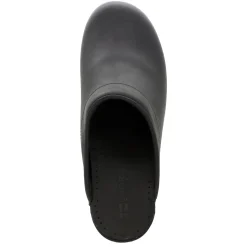 BJORK SARA OPEN BACK Oiled Leather Clogs - CLOSEOUT