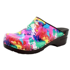 BJORK Splat Open Back Pro Leather Clogs