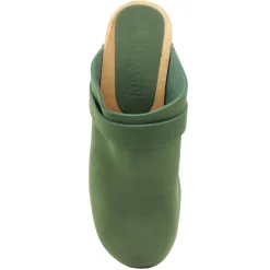 BJORK TIA Wooden Clogs in Oiled Leather - CLOSEOUT