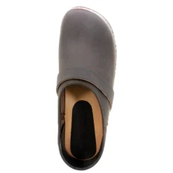 BJORK Tilda Wood Classic Closed Back Leather Clogs