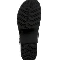 BJORK Women's Swedish Professional Black Leather Clogs