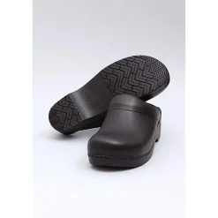 DANSKO Men's Karl Open Back Black Box Leather Clogs