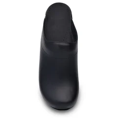 DANSKO Men's Karl Open Back Black Box Leather Clogs