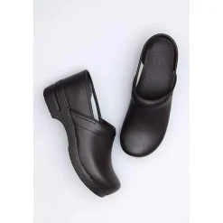 DANSKO Men's Professional Black Box Leather Clogs