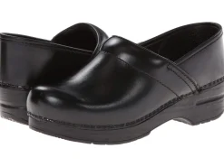 DANSKO Men's Professional Black Cabrio Leather Clogs