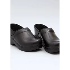 DANSKO Men's WIDE Professional Black Cabrio Leather Clogs