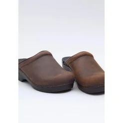 DANSKO Sonja Oiled Leather Open Back Clogs