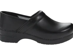 DANSKO WIDE Professional Black Box Leather Clogs