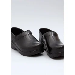 DANSKO WIDE Professional Black Box Leather Clogs
