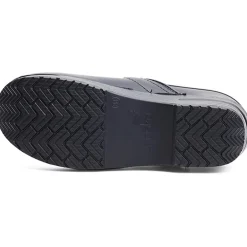 DANSKO WIDE Professional Black Box Leather Clogs