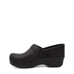DANSKO WIDE Professional Black Oiled Leather Clogs
