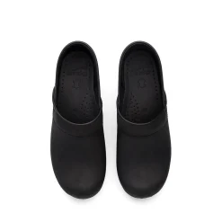 DANSKO WIDE Professional Black Oiled Leather Clogs