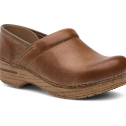 DANSKO WIDE Professional Honey Distressed Leather Clogs