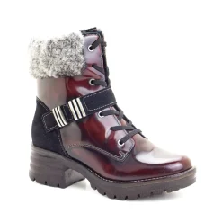 Dromedaris Kameryn Scrunched Leather & Faux Fur Boot