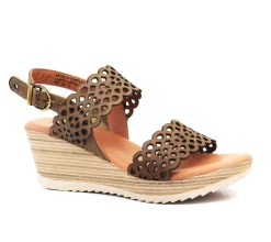 Dromedaris Libby Leather Wedge Sandal