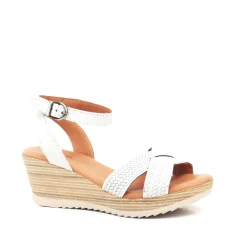 Dromedaris Lucy Leather Wedge Sandal