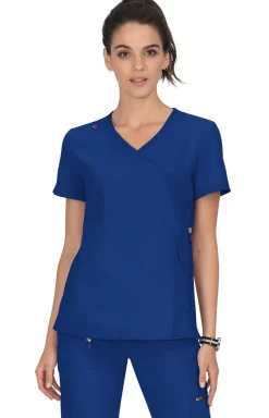 koi Lite Philosophy Women's 3-Pocket Mock-Wrap Scrub Top