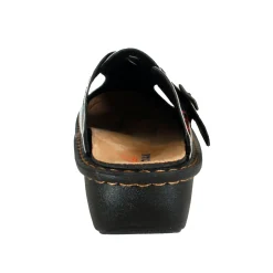 Sanosan Bella Comfort Slip-On Clogs in Black Combo print