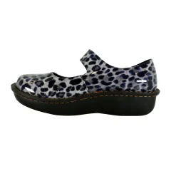Sanosan Julia Comfort Mary-Jane Clogs in Black Leopard patent