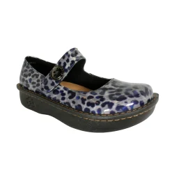 Sanosan Julia Comfort Mary-Jane Clogs in Black Leopard patent