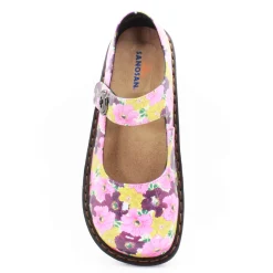 Sanosan Julia Comfort Mary-Jane Clogs in Bouquet Print