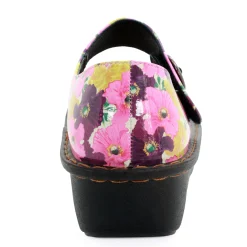 Sanosan Julia Comfort Mary-Jane Clogs in Bouquet Print