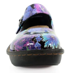 Sanosan Julia Comfort Mary-Jane Clogs in Midnight Garden
