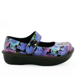 Sanosan Julia Comfort Mary-Jane Clogs in Midnight Garden