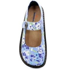 Sanosan Julia Comfort Mary-Jane Clogs in Orchid Grass