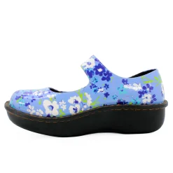 Sanosan Julia Comfort Mary-Jane Clogs in Orchid Grass