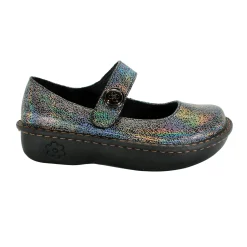 Sanosan Julia Comfort Mary-Jane Clogs in Silver Rainbow