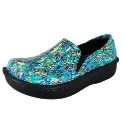 Sanosan Maria Comfort Slip-On Clogs in Colorful Fish print - CLOSEOUT