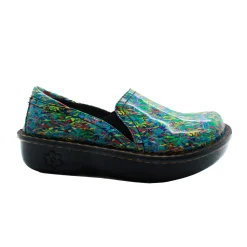 Sanosan Maria Comfort Slip-On Clogs in Colorful Fish print - CLOSEOUT