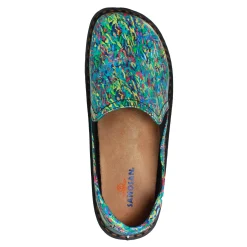 Sanosan Maria Comfort Slip-On Clogs in Colorful Fish print - CLOSEOUT