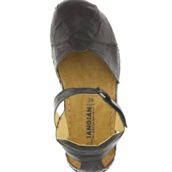 Sanosan Sarah Clog in Crinkled Leather - CLOSEOUT